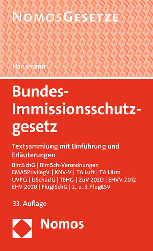 Buchcover Bundes-Immissionsschutzgesetz | Klaus Hansmann | EAN 9783848722907 | ISBN 3-8487-2290-9 | ISBN 978-3-8487-2290-7