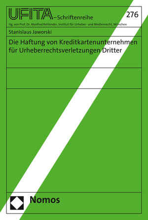 Buchcover Die Haftung von Kreditkartenunternehmen für Urheberrechtsverletzungen Dritter | Stanislaus Jaworski | EAN 9783848727834 | ISBN 3-8487-2783-8 | ISBN 978-3-8487-2783-4