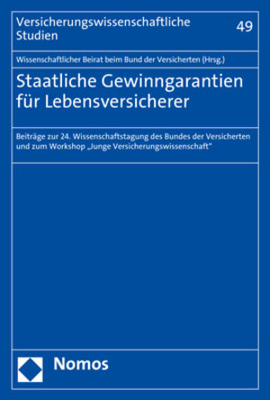 Buchcover Staatliche Gewinngarantien für Lebensversicherer  | EAN 9783848734504 | ISBN 3-8487-3450-8 | ISBN 978-3-8487-3450-4