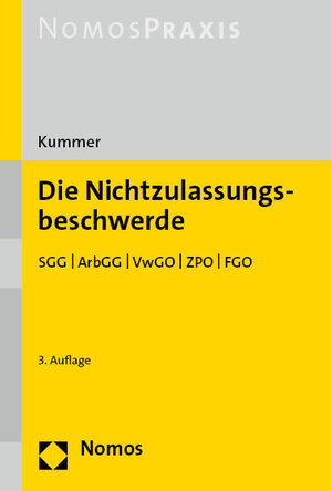 Buchcover Die Nichtzulassungsbeschwerde | Peter Kummer | EAN 9783848738427 | ISBN 3-8487-3842-2 | ISBN 978-3-8487-3842-7