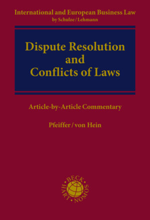Buchcover Dispute Resolution and Conflict of Laws | EAN 9783848739417 | ISBN 3-8487-3941-0 | ISBN 978-3-8487-3941-7