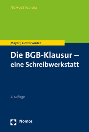 Buchcover Die BGB-Klausur - eine Schreibwerkstatt | Volker Mayer | EAN 9783848743339 | ISBN 3-8487-4333-7 | ISBN 978-3-8487-4333-9