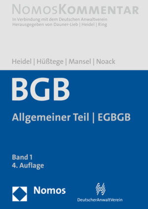 Buchcover Bürgerliches Gesetzbuch: Allgemeiner Teil - EGBGB  | EAN 9783848745869 | ISBN 3-8487-4586-0 | ISBN 978-3-8487-4586-9