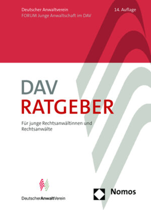 Buchcover DAV-Ratgeber  | EAN 9783848751617 | ISBN 3-8487-5161-5 | ISBN 978-3-8487-5161-7