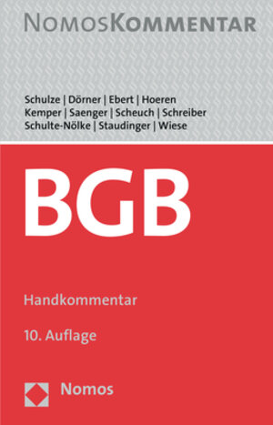 Buchcover Bürgerliches Gesetzbuch | Reiner Schulze | EAN 9783848751655 | ISBN 3-8487-5165-8 | ISBN 978-3-8487-5165-5