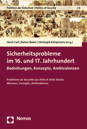 Buchcover Sicherheitsprobleme im 16. und 17. Jahrhundert  | EAN 9783848754595 | ISBN 3-8487-5459-2 | ISBN 978-3-8487-5459-5