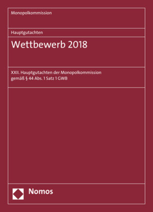 Buchcover Hauptgutachten. Wettbewerb 2018  | EAN 9783848755677 | ISBN 3-8487-5567-X | ISBN 978-3-8487-5567-7