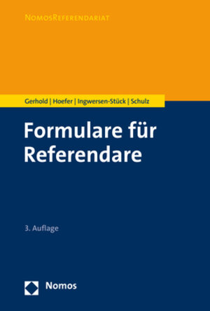 Buchcover Formulare für Referendare | Sönke Gerhold | EAN 9783848757930 | ISBN 3-8487-5793-1 | ISBN 978-3-8487-5793-0