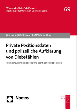 Buchcover Private Positionsdaten und polizeiliche Aufklärung von Diebstählen  | EAN 9783848759057 | ISBN 3-8487-5905-5 | ISBN 978-3-8487-5905-7