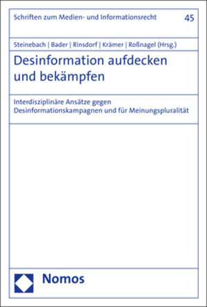Buchcover Desinformation aufdecken und bekämpfen  | EAN 9783848763900 | ISBN 3-8487-6390-7 | ISBN 978-3-8487-6390-0