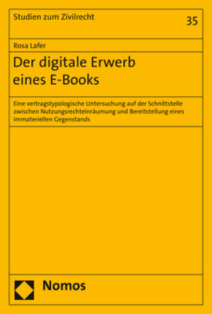 Buchcover Der digitale Erwerb eines E-Books | Rosa Lafer | EAN 9783848776092 | ISBN 3-8487-7609-X | ISBN 978-3-8487-7609-2