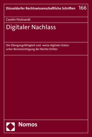 Buchcover Digitaler Nachlass | Carolin Pockrandt | EAN 9783848776870 | ISBN 3-8487-7687-1 | ISBN 978-3-8487-7687-0