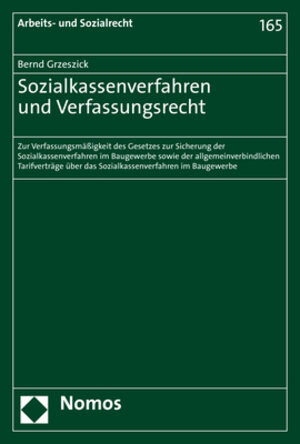 Buchcover Sozialkassenverfahren und Verfassungsrecht | Bernd Grzeszick | EAN 9783848779390 | ISBN 3-8487-7939-0 | ISBN 978-3-8487-7939-0