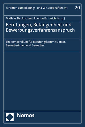 Buchcover Berufungen, Befangenheit und Bewerbungsverfahrensanspruch  | EAN 9783848779888 | ISBN 3-8487-7988-9 | ISBN 978-3-8487-7988-8