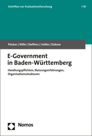 Buchcover E-Government in Baden-Württemberg | Axel Piesker | EAN 9783848781102 | ISBN 3-8487-8110-7 | ISBN 978-3-8487-8110-2