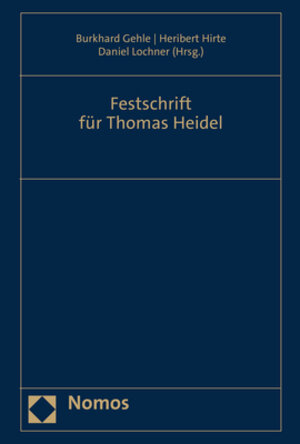 Buchcover Festschrift für Thomas Heidel  | EAN 9783848781263 | ISBN 3-8487-8126-3 | ISBN 978-3-8487-8126-3