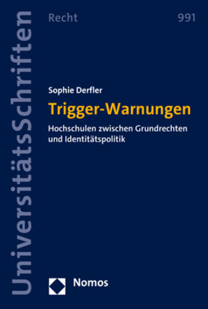 Buchcover Trigger-Warnungen | Sophie Derfler | EAN 9783848784691 | ISBN 3-8487-8469-6 | ISBN 978-3-8487-8469-1