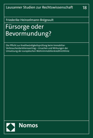 Buchcover Fürsorge oder Bevormundung? | Friederike Heinzelmann-Brégeault | EAN 9783848788248 | ISBN 3-8487-8824-1 | ISBN 978-3-8487-8824-8