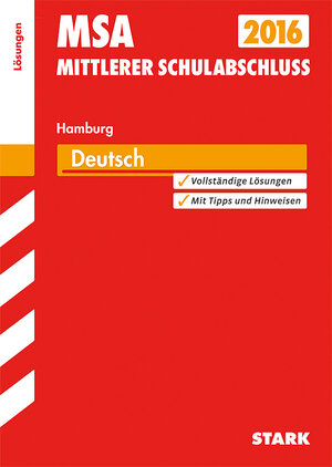 Buchcover Mittlerer Schulabschluss Hamburg - Deutsch Lösungen | Marion von der Kammer | EAN 9783849017507 | ISBN 3-8490-1750-8 | ISBN 978-3-8490-1750-7
