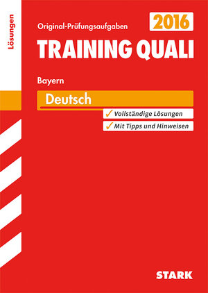 Buchcover Training Quali Bayern - Deutsch Lösungsheft | Werner Bayer | EAN 9783849019709 | ISBN 3-8490-1970-5 | ISBN 978-3-8490-1970-9