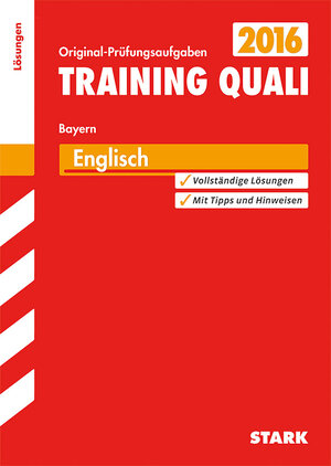 Buchcover Training Quali Bayern - Englisch Lösungsheft | Birgit Mohr | EAN 9783849019747 | ISBN 3-8490-1974-8 | ISBN 978-3-8490-1974-7