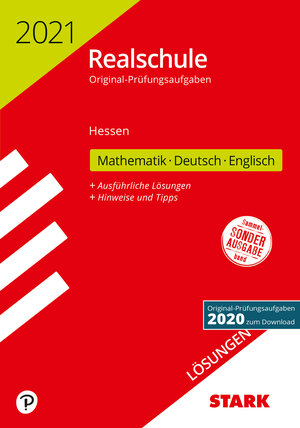 Buchcover STARK Lösungen zu Original-Prüfungen Realschule 2021 - Mathematik, Deutsch, Englisch - Hessen  | EAN 9783849044794 | ISBN 3-8490-4479-3 | ISBN 978-3-8490-4479-4