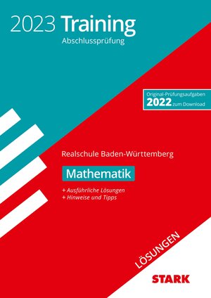 Buchcover STARK Lösungen zu Training Abschlussprüfung Realschule 2023 - Mathematik - BaWü  | EAN 9783849054755 | ISBN 3-8490-5475-6 | ISBN 978-3-8490-5475-5
