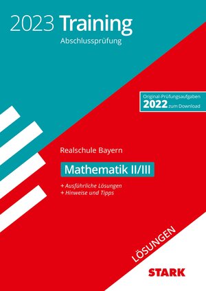 Buchcover STARK Lösungen zu Training Abschlussprüfung Realschule 2023 - Mathematik II/III - Bayern  | EAN 9783849055240 | ISBN 3-8490-5524-8 | ISBN 978-3-8490-5524-0