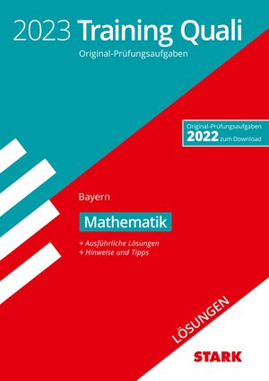 Buchcover STARK Lösungen zu Training Abschlussprüfung Quali Mittelschule 2023 - Mathematik 9. Klasse - Bayern  | EAN 9783849055615 | ISBN 3-8490-5561-2 | ISBN 978-3-8490-5561-5
