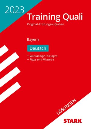Buchcover STARK Lösungen zu Training Abschlussprüfung Quali Mittelschule 2023 - Deutsch 9. Klasse - Bayern  | EAN 9783849055639 | ISBN 3-8490-5563-9 | ISBN 978-3-8490-5563-9