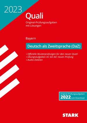 Buchcover STARK Original-Prüfungen Quali Mittelschule 2023 - Deutsch als Zweitsprache (DaZ)- Bayern  | EAN 9783849055653 | ISBN 3-8490-5565-5 | ISBN 978-3-8490-5565-3