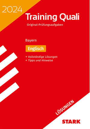 Buchcover STARK Lösungen zu Training Abschlussprüfung Quali Mittelschule 2024 - Englisch 9. Klasse - Bayern | Birgit Mohr | EAN 9783849058968 | ISBN 3-8490-5896-4 | ISBN 978-3-8490-5896-8