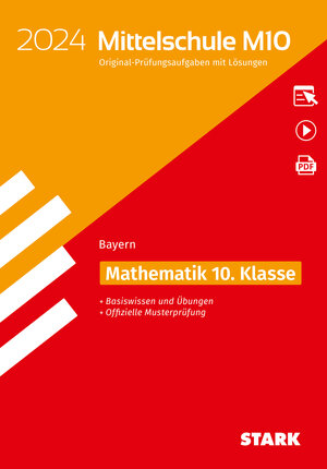 Buchcover STARK Original-Prüfungen und Training Mittelschule M10 2024 - Mathematik - Bayern  | EAN 9783849058975 | ISBN 3-8490-5897-2 | ISBN 978-3-8490-5897-5