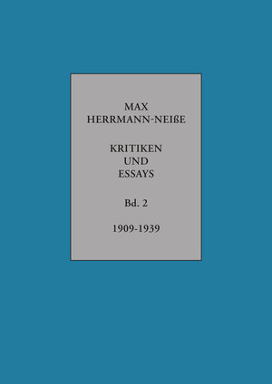 Buchcover Kritiken und Essays | Max Herrmann-Neiße | EAN 9783849816919 | ISBN 3-8498-1691-5 | ISBN 978-3-8498-1691-9