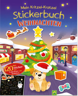 Buchcover Mein Kritzel-Kratzel-Stickerbuch Weihnachten mit Bambus-Stick  | EAN 9783849929442 | ISBN 3-8499-2944-2 | ISBN 978-3-8499-2944-2