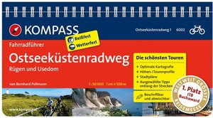 Buchcover KOMPASS Fahrradführer Ostseeküstenradweg 1 Rügen und Usedom | Bernhard Pollmann | EAN 9783850263986 | ISBN 3-85026-398-3 | ISBN 978-3-85026-398-6