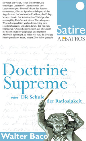 Buchcover Doctrine Supreme | Walter Baco | EAN 9783852190259 | ISBN 3-85219-025-8 | ISBN 978-3-85219-025-9