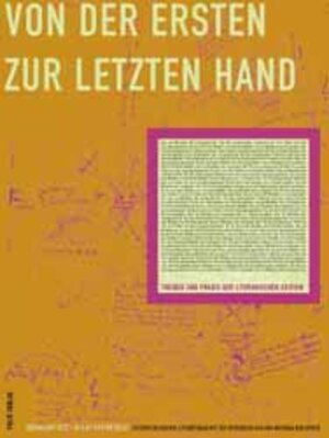 Buchcover Von der ersten zur letzen Hand  | EAN 9783852561554 | ISBN 3-85256-155-8 | ISBN 978-3-85256-155-4