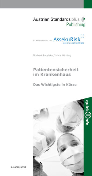 Buchcover Patientensicherheit im Krankenhaus | Norbert Pateisky | EAN 9783854022688 | ISBN 3-85402-268-9 | ISBN 978-3-85402-268-8