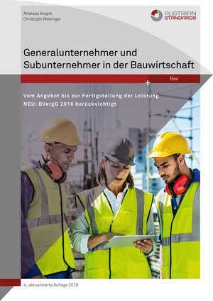 Buchcover Generalunternehmer und Subunternehmer in der Bauwirtschaft | Andreas Kropik | EAN 9783854023807 | ISBN 3-85402-380-4 | ISBN 978-3-85402-380-7