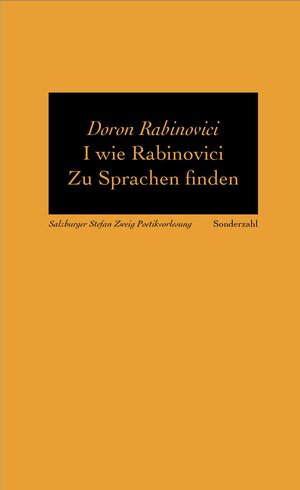 Buchcover I wie Rabinovici. Zu Sprachen finden | Doron Rabinovici | EAN 9783854495246 | ISBN 3-85449-524-2 | ISBN 978-3-85449-524-6