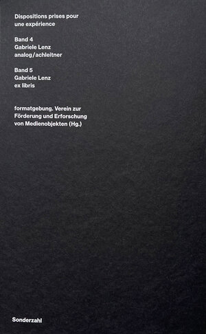 Buchcover Dispositions prises pour une expérience | Gabriele Lenz | EAN 9783854496038 | ISBN 3-85449-603-6 | ISBN 978-3-85449-603-8