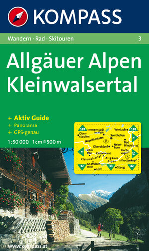 Allgäuer Alpen, Kleinwalsertal: Wandern / Rad / Skitouren. Mit Panorama. GPS-genau