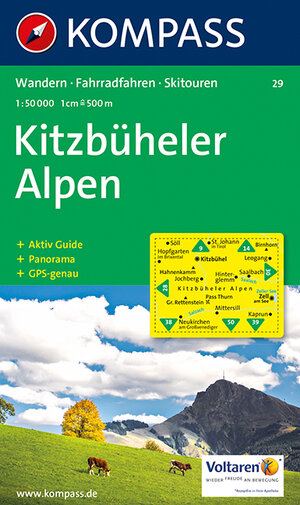 Kitzbüheler Alpen: Wandern / Rad / Skitouren. Mit Panorama. GPS-genau. 1:50.000