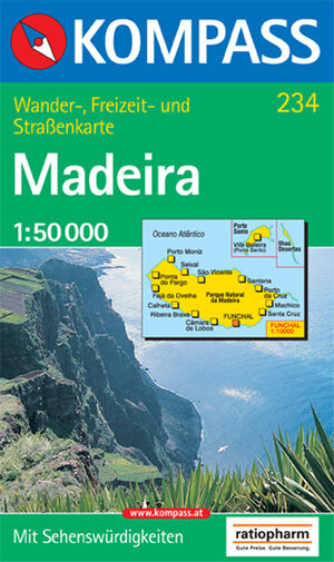 Kompass Karten, Madeira (Aqua3 Kompass)