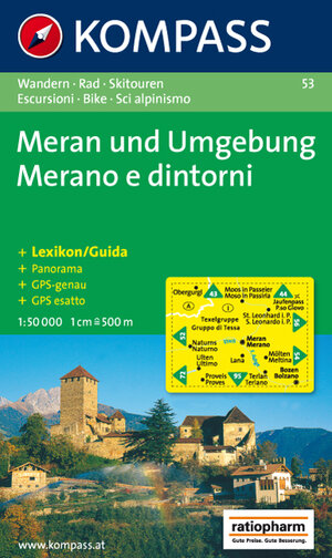 Meran und Umgebung/Merano e dintorni: Wander-, Bike- und Skitourenkarte. GPS-genau. 1:50.000