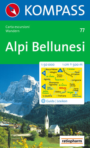 Alpi Bellunesi: Carta escursioni. Wandern. GPS-genau. 1:50.000