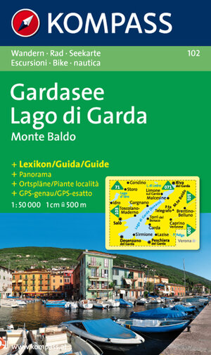 Lago di Garda, Monte Baldo: Carta escursionistica, cicloturistica, nautica. Wander-, Bike- und Seekarte. GPS-genau. 1:50.000