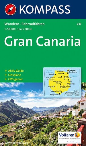 Kompass Karten, Gran Canaria: Wanderkarte mit Kurzführer, Stadtplänen und Radwegen. GPS genau (Aqua3 Kompass)