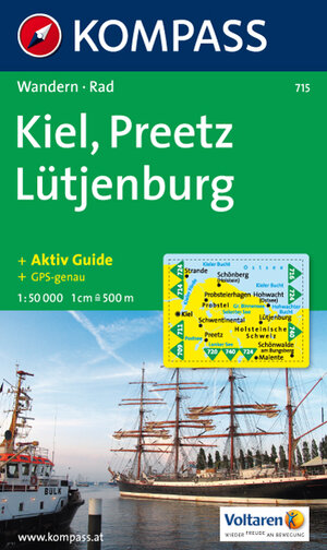 Kiel, Preetz, Lütjenburg: Wander- und Bikekarte